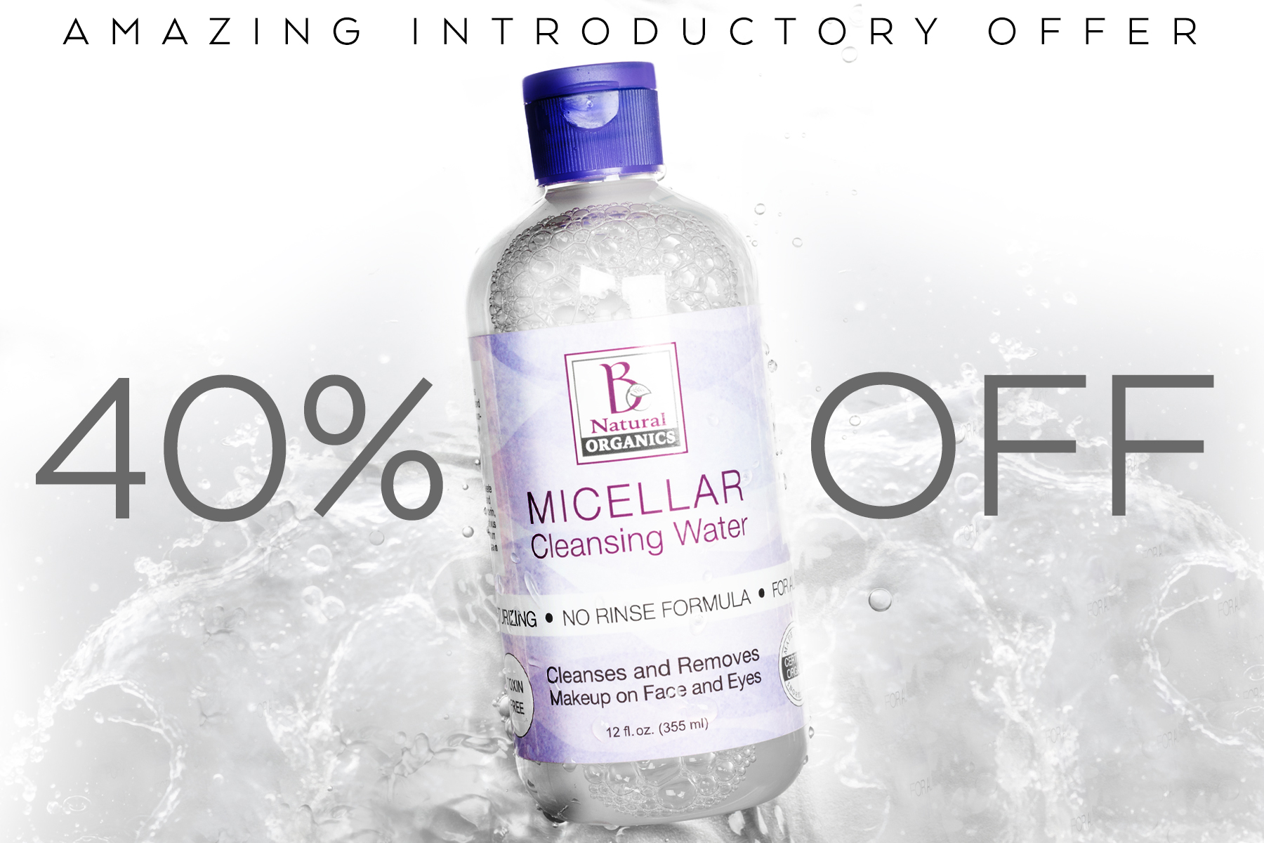 MICELLAR WATER 40%OFF vertical graphic